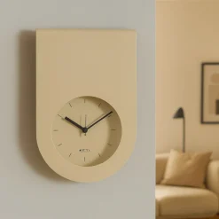 Orologi Da Parete Moderni-Selezionato da Mazzolaluce Orologio moderno da cucina crema design tondo