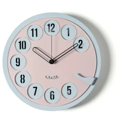 Orologi Da Parete Moderni-Selezionato da Mazzolaluce Orologio moderno da muro cenere e gelso rotondo numeri telefono