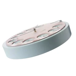 Orologi Da Parete Moderni-Selezionato da Mazzolaluce Orologio moderno da muro cenere e gelso rotondo numeri telefono