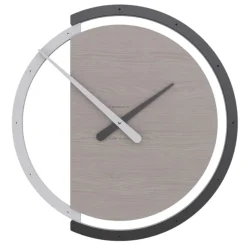 Orologi Da Parete Moderni-Selezionato da Mazzolaluce Orologio moderno da muro in legno effetto rovere rotondo