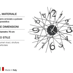 Orologi Da Parete Moderni-Selezionato da Mazzolaluce Orologio moderno da parete beige design originale