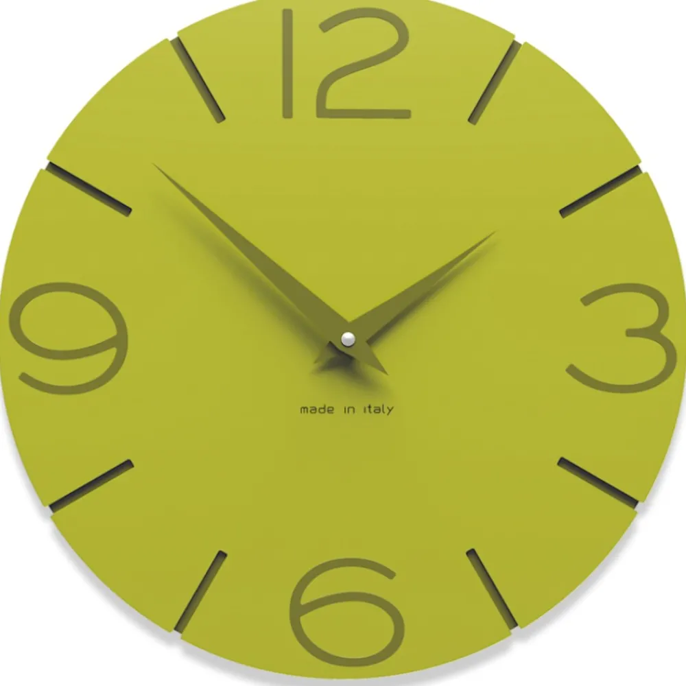 Orologi Da Parete Moderni-Selezionato da Mazzolaluce Orologio moderno da parete 30cm verde cedro