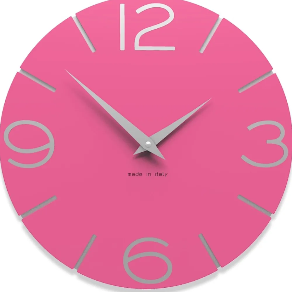 Orologi Da Parete Moderni-Selezionato da Mazzolaluce Orologio moderno da parete fucsia per cameretta
