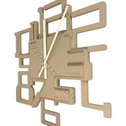 Orologi Da Parete Moderni-Selezionato da Mazzolaluce Orologio moderno da parete legno colore sabbia