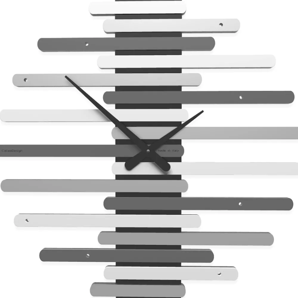 Orologi Da Parete Moderni-Selezionato da Mazzolaluce Orologio 60 moderno da parete legno grigio bianco nero