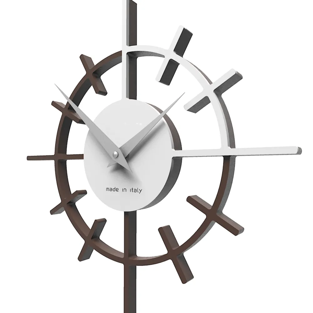 Orologi Da Parete Moderni-Selezionato da Mazzolaluce Orologio moderno da parete legno colore cioccolato