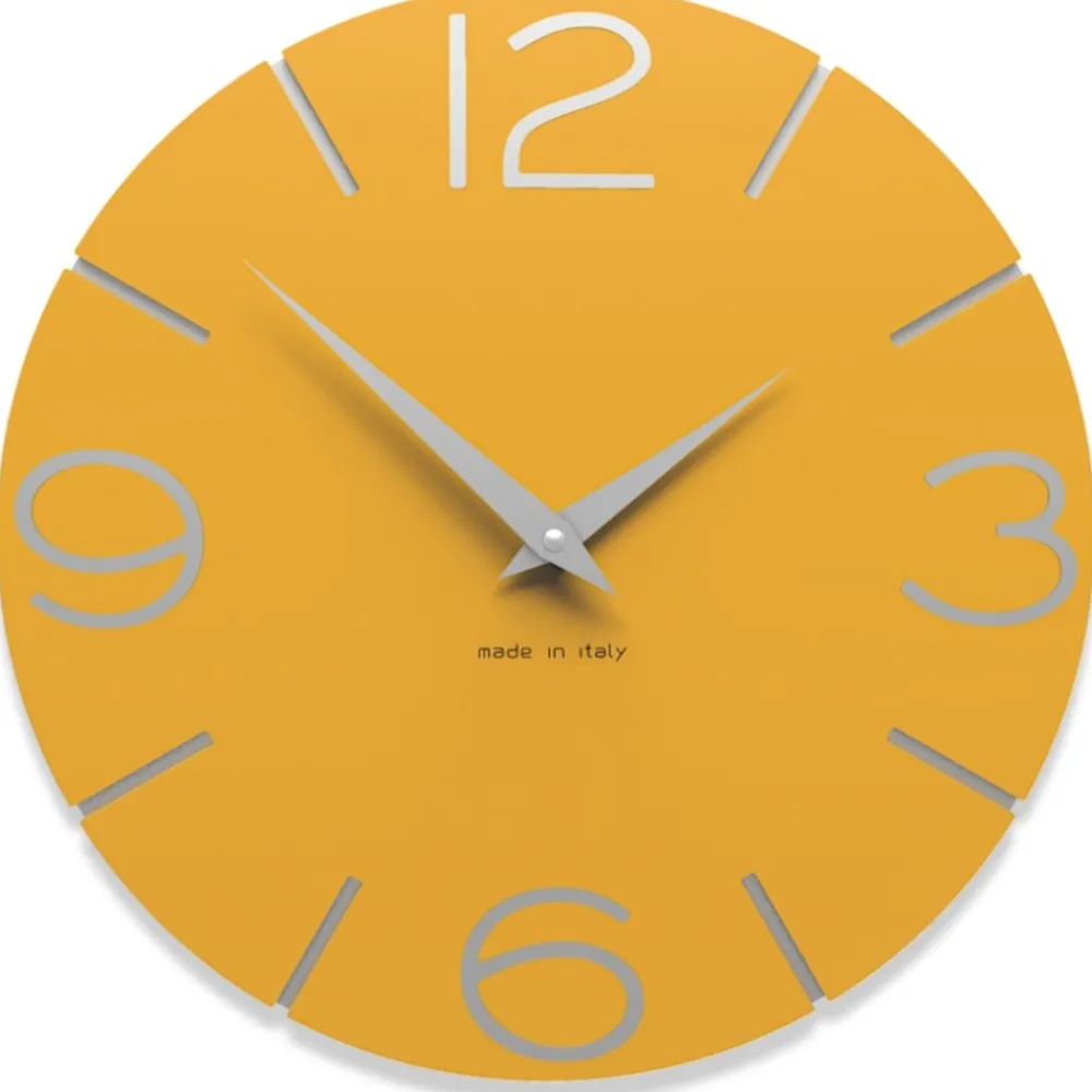 Orologi Da Parete Moderni-Selezionato da Mazzolaluce Orologio moderno da parete legno colore melone