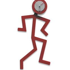 Orologi Da Parete Moderni-Selezionato da Mazzolaluce Orologio moderno da parete legno colore rosso rubino