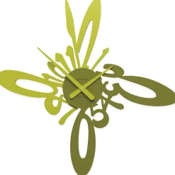 Orologi Da Parete Moderni-Selezionato da Mazzolaluce Orologio moderno da parete legno colore verde oliva