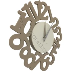 Orologi Da Parete Moderni-Selezionato da Mazzolaluce Orologio moderno da parete legno colore nocciola