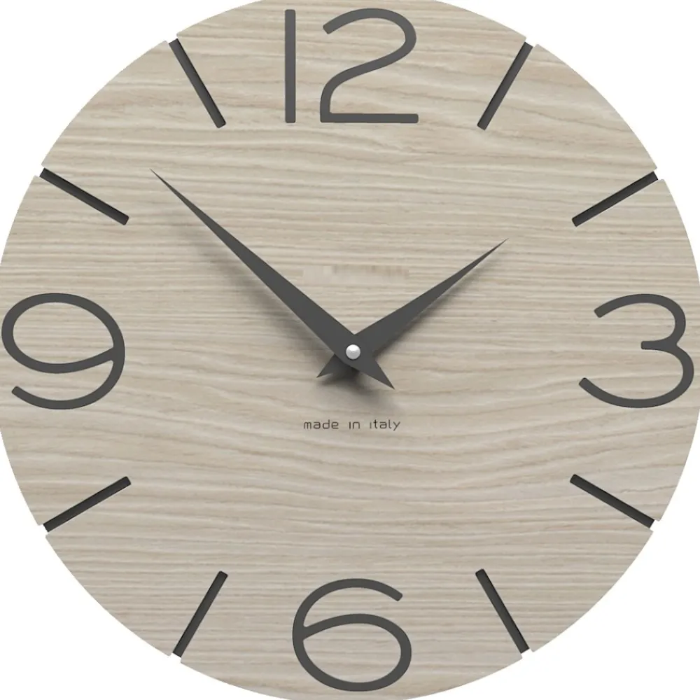 Orologi Da Parete Moderni-Selezionato da Mazzolaluce Orologio moderno da parete legno rovere breeze