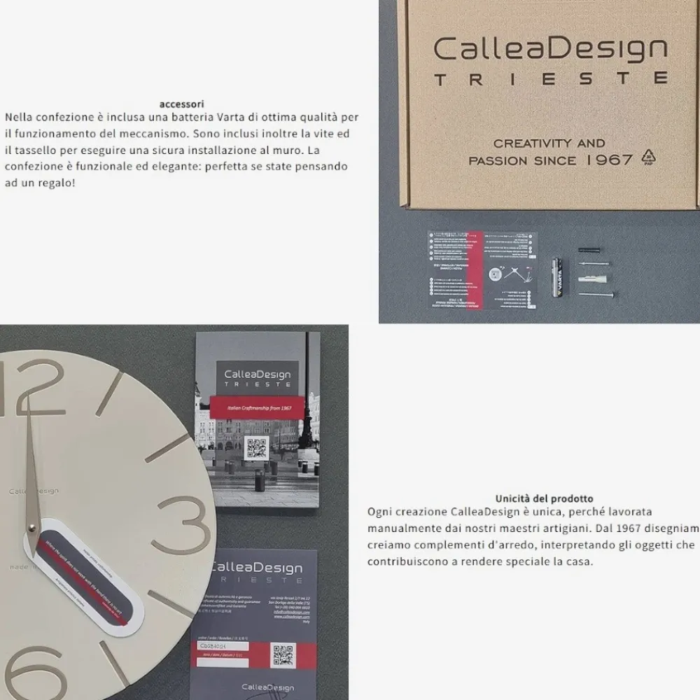 Orologi Da Parete Moderni-Selezionato da Mazzolaluce Orologio moderno da parete legno rovere breeze