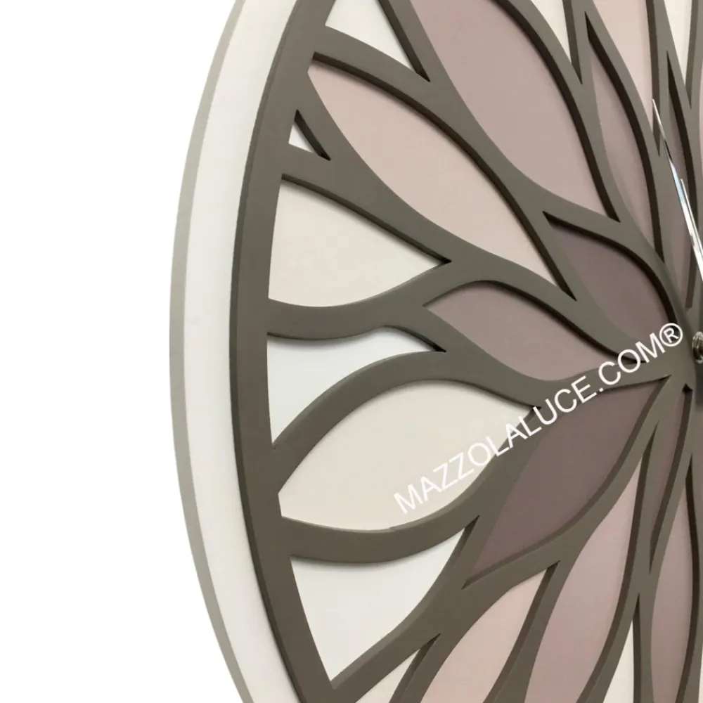 Orologi Da Parete Moderni-Bongelli Preziosi Orologio moderno da parete mosaico nocciola