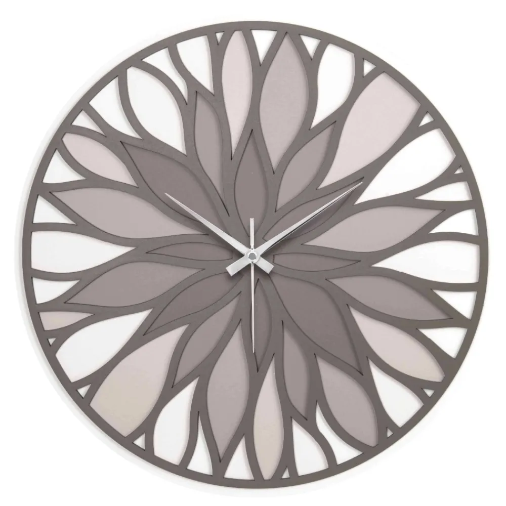 Orologi Da Parete Moderni-Bongelli Preziosi Orologio moderno da parete mosaico nocciola