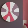 Orologi Da Parete Moderni-Selezionato da Mazzolaluce Orologio moderno da parete multicolor rotondo in legno
