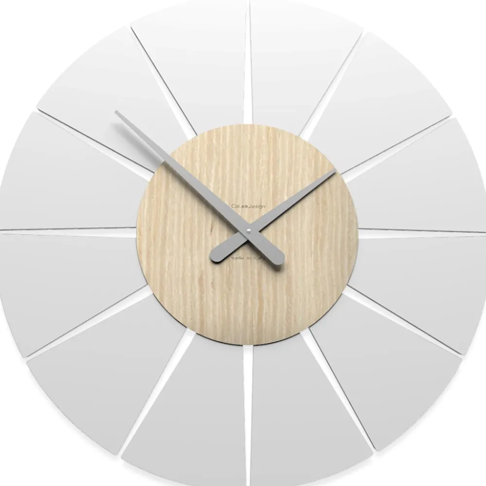 Orologi Da Parete Moderni-Selezionato da Mazzolaluce Orologio moderno da parete rovere decape in legno rotondo