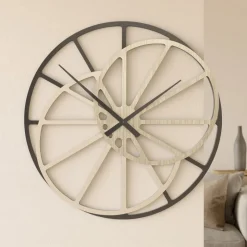 Orologi Da Parete Moderni-Selezionato da Mazzolaluce Orologio moderno grande da parete 95cm rovere breeze design