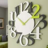Orologi Da Parete Moderni-Selezionato da Mazzolaluce Orologio moderno numeri da parete legno verde mela grigio