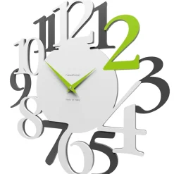 Orologi Da Parete Moderni-Selezionato da Mazzolaluce Orologio moderno numeri da parete legno verde mela grigio