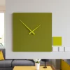 Orologi Da Parete Moderni-Selezionato da Mazzolaluce Orologio moderno orizzontale grande da parete legno verde oliva
