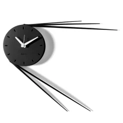 Orologi Da Parete Moderni-Selezionato da Mazzolaluce Orologio nero da muro moderno rotondo design linee