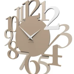 Orologi Da Parete Moderni-Selezionato da Mazzolaluce Orologio numeri moderni da parete legno caffelatte