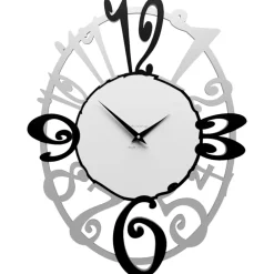 Orologi Da Parete Moderni-Selezionato da Mazzolaluce Orologio ovale design da muro moderno legno nero grigio