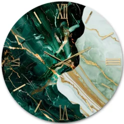 Orologi Da Parete Moderni-Selezionato da Mazzolaluce Orologio particolare da parete rotondo effetto marmo 60cm