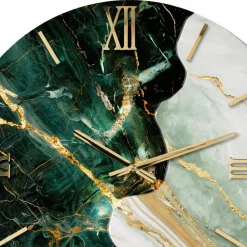 Orologi Da Parete Moderni-Selezionato da Mazzolaluce Orologio particolare da parete rotondo effetto marmo 60cm