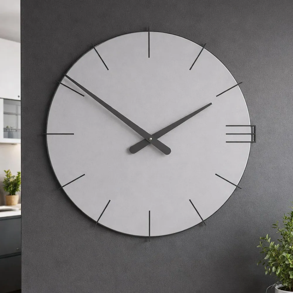 Orologi Da Parete Moderni-Selezionato da Mazzolaluce Orologio particolare da parete design rotondo seta opaca per cucina