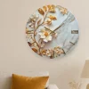 Orologi Da Parete Moderni-Selezionato da Mazzolaluce Orologio per parete 40cm fiore in resina rotondo moderno