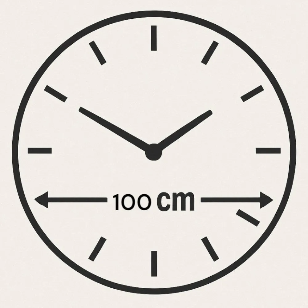 Orologi Da Parete Moderni-Selezionato da Mazzolaluce Orologio plutone grande 100cm per parete tondo design moderno