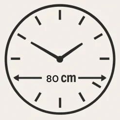 Orologi Da Parete Moderni-Selezionato da Mazzolaluce Orologio quadrato da parete 80cm legno specchio resina grigio effetto marmo