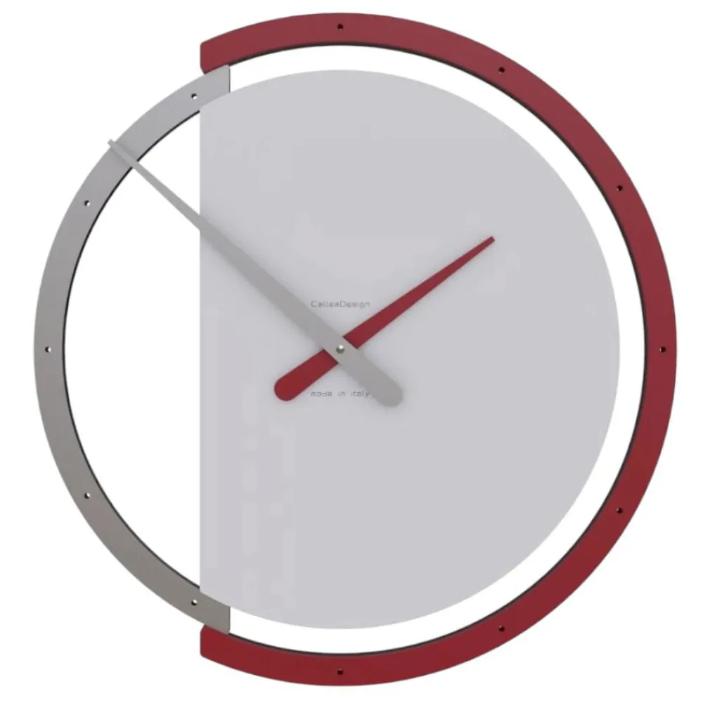 Orologi Da Parete Moderni-Selezionato da Mazzolaluce Orologio rosso da parete design rotondo 45cm