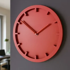 Orologi Da Parete Moderni-Selezionato da Mazzolaluce Orologio rosso fuoco 26 da parete design moderno