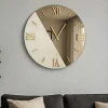 Orologi Da Parete Moderni-Selezionato da Mazzolaluce Orologio rotondo 100cm da parete specchio bronzo marmo laminato