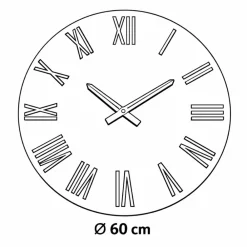 Orologi Da Parete Moderni-Selezionato da Mazzolaluce Orologio rotondo 60cm specchio fume' numeri romani foglia oro
