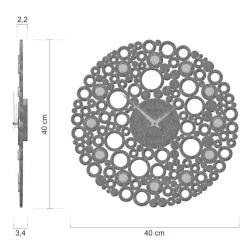 Orologi Da Parete Moderni-Selezionato da Mazzolaluce Orologio rotondo da muro legno oro moderno 40cm