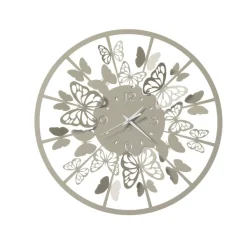 Orologi Da Parete Moderni-Selezionato da Mazzolaluce Orologio rotondo da muro moderno design farfalle metallo sabbia 40cm