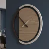 Orologi Da Parete Moderni-Selezionato da Mazzolaluce Orologio rotondo da muro moderno legno noce e cioccolato