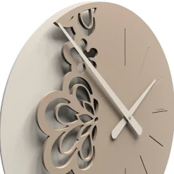 Orologi Da Parete Moderni-Selezionato da Mazzolaluce Orologio rotondo da parete design moderno legno caffelatte