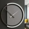 Orologi Da Parete Moderni-Selezionato da Mazzolaluce Orologio rotondo da parete design curvo grigio moderno