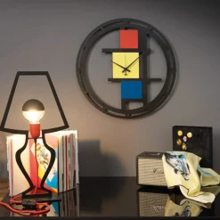 Orologi Da Parete Moderni-Selezionato da Mazzolaluce Orologio rotondo da parete design gemetrico multicolor