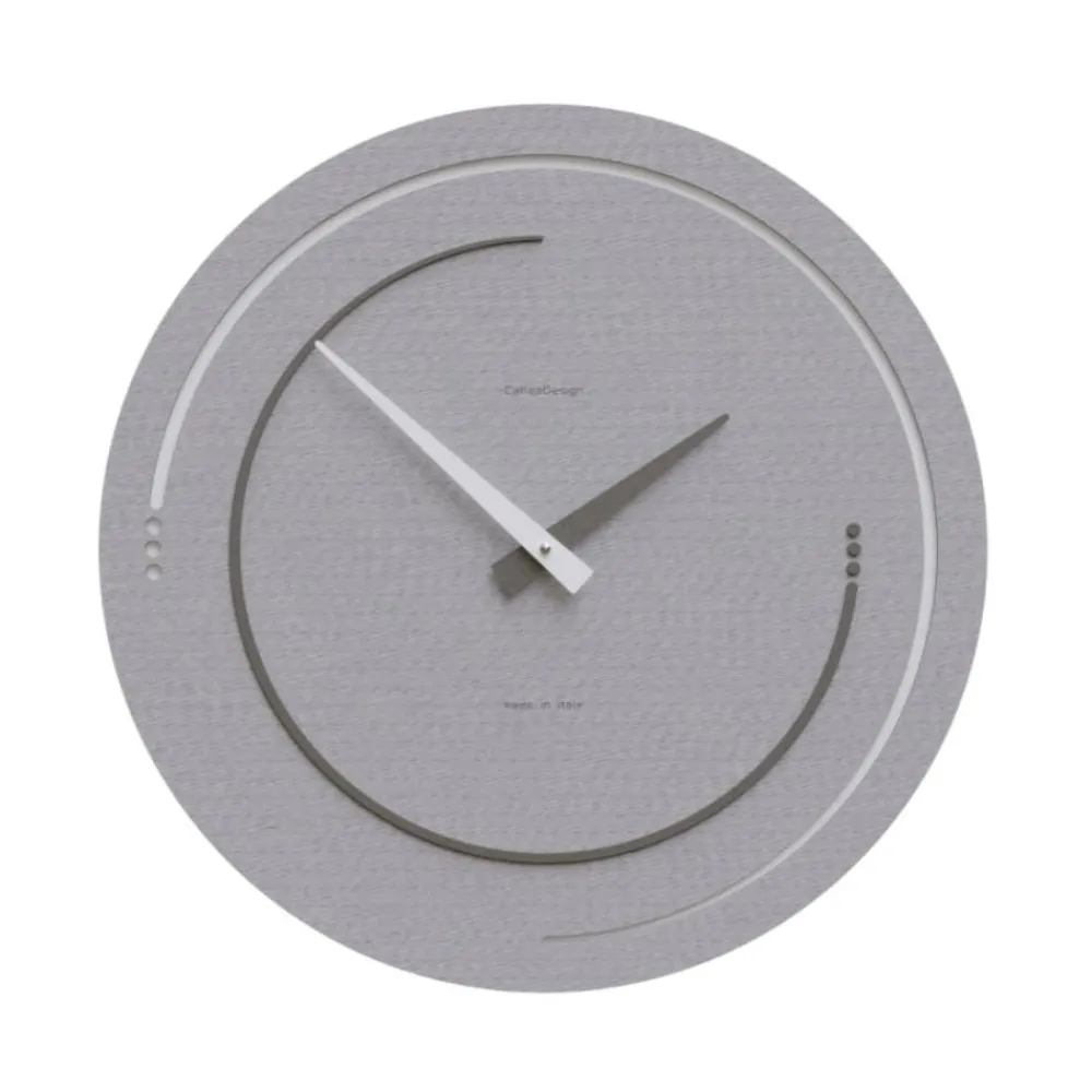Orologi Da Parete Moderni-Selezionato da Mazzolaluce Orologio rotondo da parete in legno moderno grigio quarzo