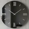 Orologi Da Parete Moderni-Selezionato da Mazzolaluce Orologio rotondo da parete moderno 40cm effetto specchio fume'