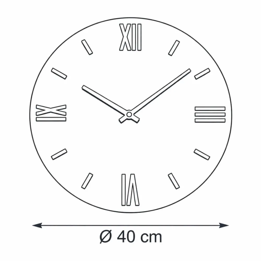 Orologi Da Parete Moderni-Selezionato da Mazzolaluce Orologio rotondo da parete moderno 40cm effetto specchio fume'