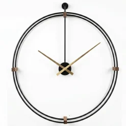 Orologi Da Parete Moderni-Selezionato da Mazzolaluce Orologio rotondo da parete nero design minimal 60cm