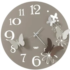 Orologi Da Parete Moderni-Selezionato da Mazzolaluce Orologio rotondo da parete sabbia moderno farfalle