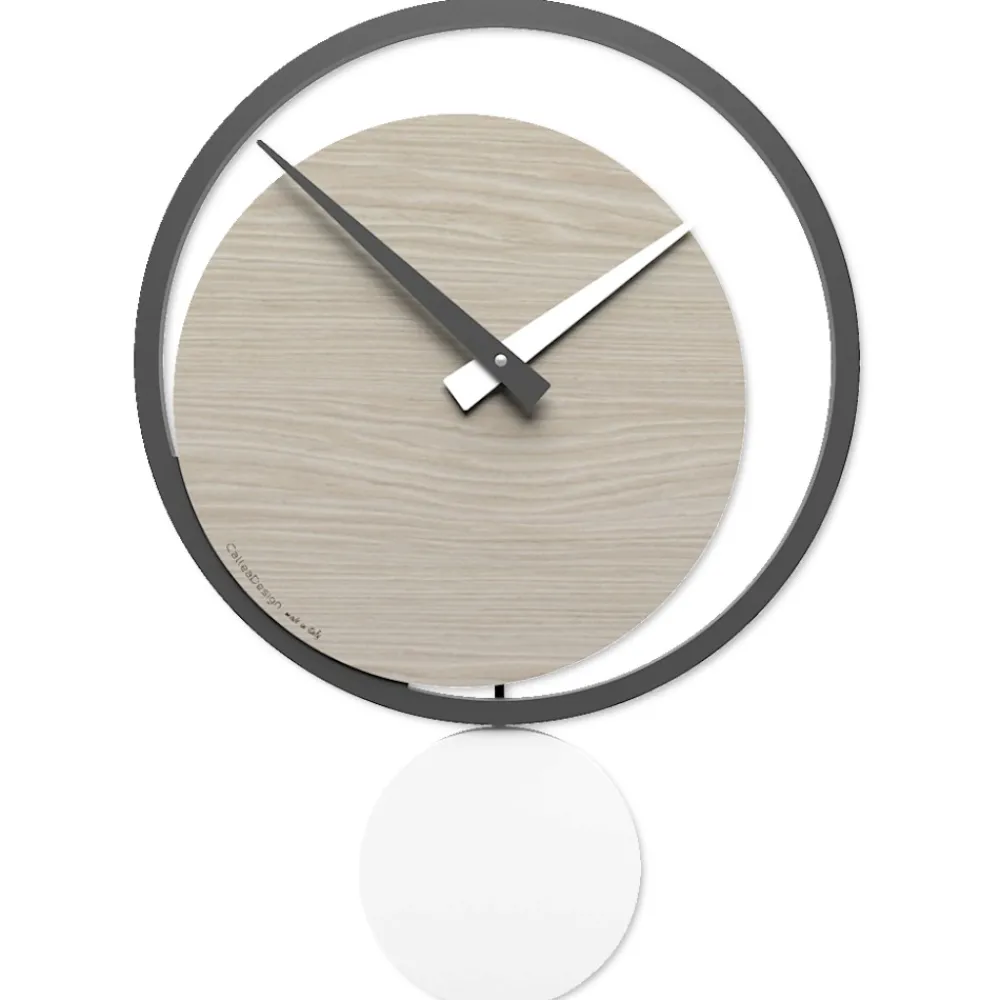 Orologi Da Parete Moderni-Selezionato da Mazzolaluce Orologio rovere breeze da parete a pendolo moderno