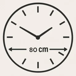 Orologi Da Parete Moderni-Selezionato da Mazzolaluce Orologio saturno di grandi dimensioni 80cm effetto marmo nero oro